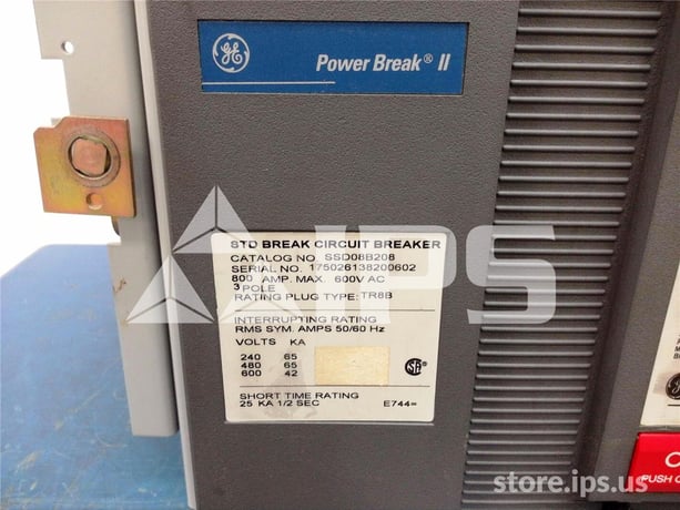 800 Amps GE Ssd Power Break Ii Mo/do (ssd08) Mvt Plus Lsi, 800 Amps Ct, 800 Amps Rp, 48 Volts DC Uv - Image 5