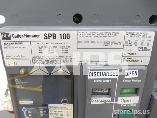3000 Amps WH Spb-100 Mo/bi (spb100) Digitrip 510 Lsig, 3000 Amps Rp, 3000 Amps Ct - Image 4