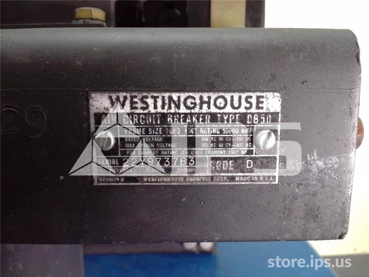 1600 Amps WH Db-50 Eo/do 1p 250 Volts DC Close, 220 Volts AC Relay / Shunt Trip, Rms/r 510 Lsig, 400 Amps Ct - Image 3