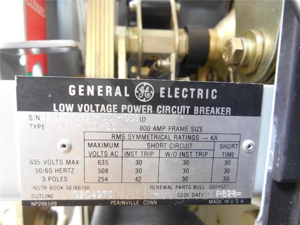 800 Amps GE Akr-10d-30 Eo/do (akr-_d-30) 120 Volts AC Control, Mvt Pm Lsi, 800 Amps Ct, 800 Amps Rp - Image 4