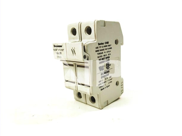 Bussman Chm 30 Amps Midget Fuse Holder Unused Surplus 2 Pole, 600v, Din Rail Mount - Image 1