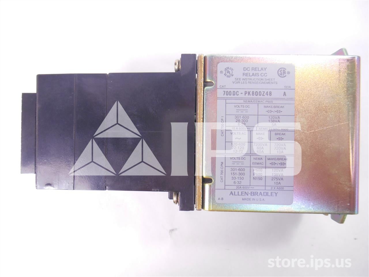 Allen Bradley 125 Volts DC Bulletin 700dc Type Pk Control Relay Series A, Direct Drive Master Control - Image 2