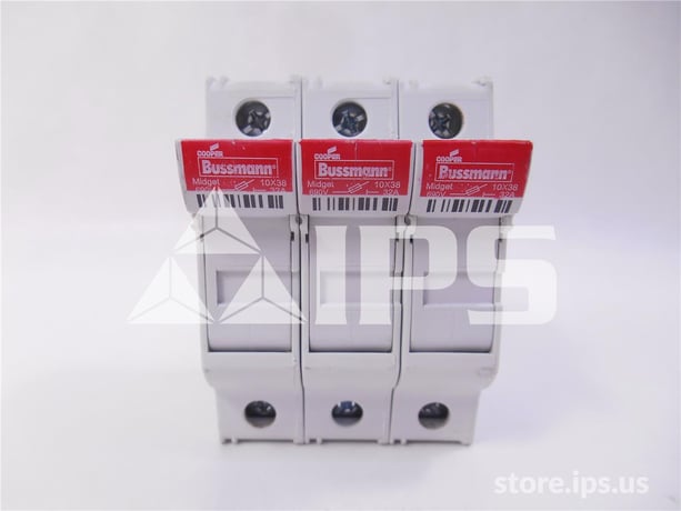 Bussman Chm 30 Amps Midget Fuse Holder 3 Pole, 600v, Din Rail Mount - Image 1