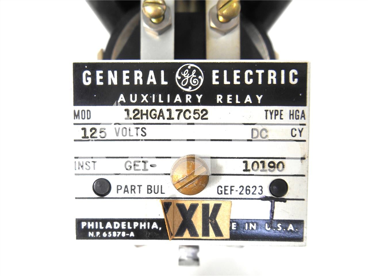 GE 125 Volts DC Hga DC Auxiliary Relay For Ak-50 / Ak-75 / Ak-100 / Magne-blast - Image 4
