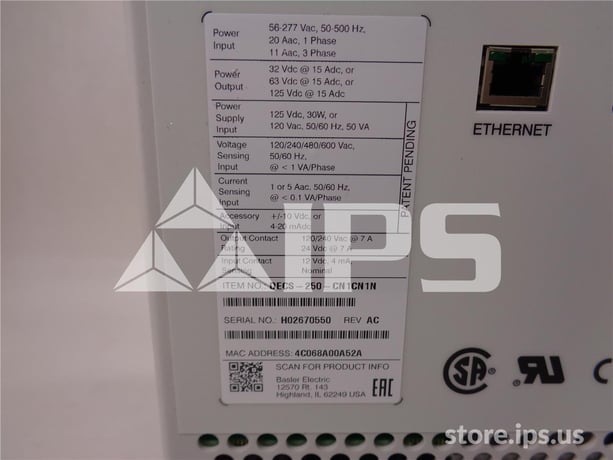 Basler Digital Excitation Control System New 125vac/dc, Voltage Regulator Relay - Image 3