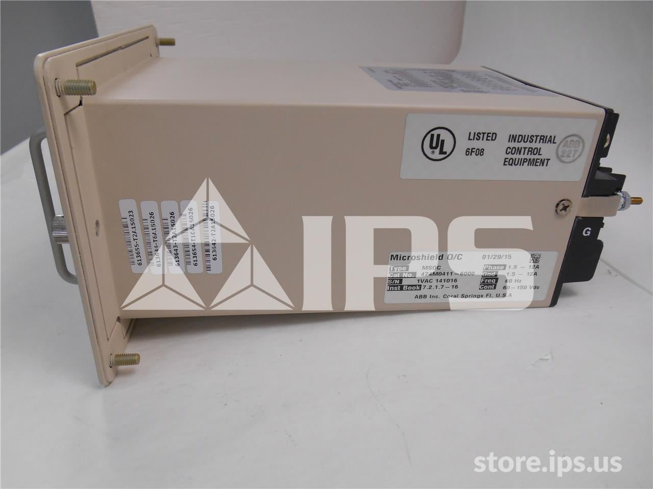 ABB 50/51 Microshield O/c Three Phase Over Current Relay 60-150vdc, 1.5-12 Amps Toc, 1.5-12 Amps Gnd - Image 4
