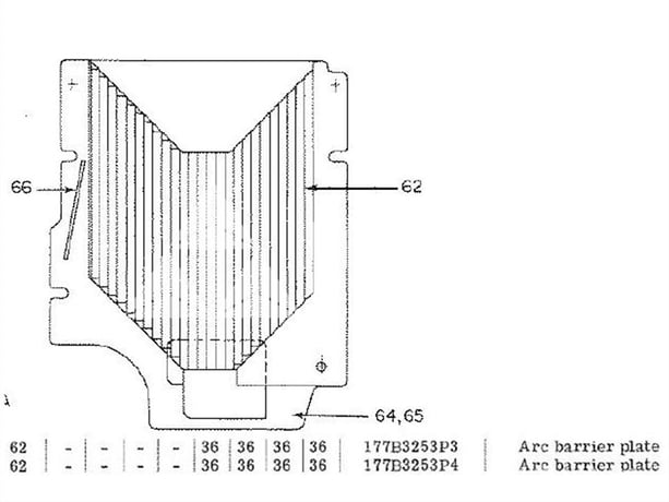 GE Left Ceramic Arc Barrier Plate For Ic Limitamp, Ic2814 / Ic302 - Image 2