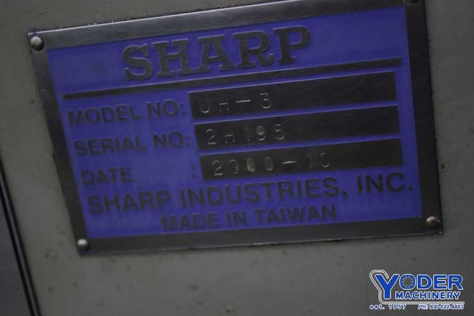 Sharp #UH3, horizontal mill, 12" x63" table, AcuRite 3-Axis digital read out, #50NS taper, 2000, #74163 - Image 7