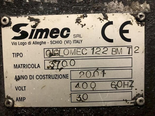 4-3/4" SIMEC #Ciclomec-122, CNC automatic circular cold saw, 26.5" hitch type feeder, 20' loading rack - Image 10