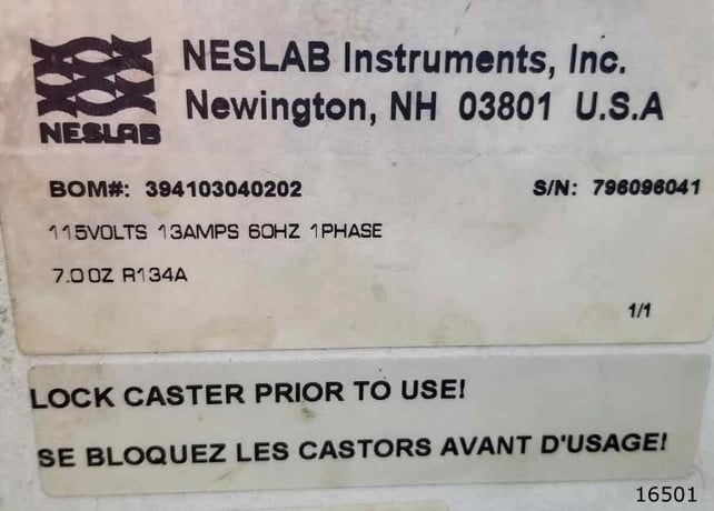 Neslab #CFT-33, chiller, air cooled refrigeration system, recirculating pump, 5&deg; to 30&deg; C, S/N 796096041 - Image 2