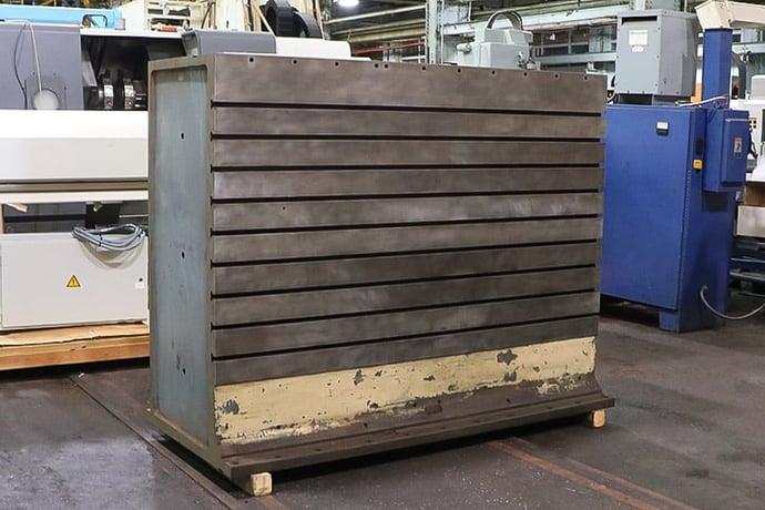 84" x 66" x 38" Cast iron angle plates, 9 t-slots, single plate, #160734 - Image 3