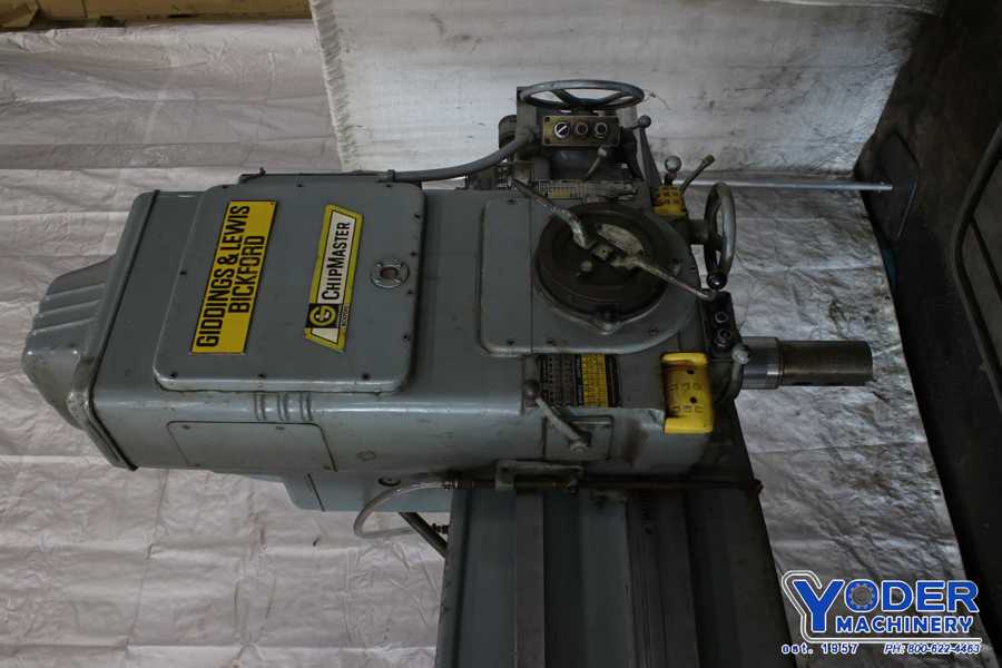 6' -15" Giddings & Lewis radial drill, 83" x39" base, power clamp & head traverse, #74162 - Image 10