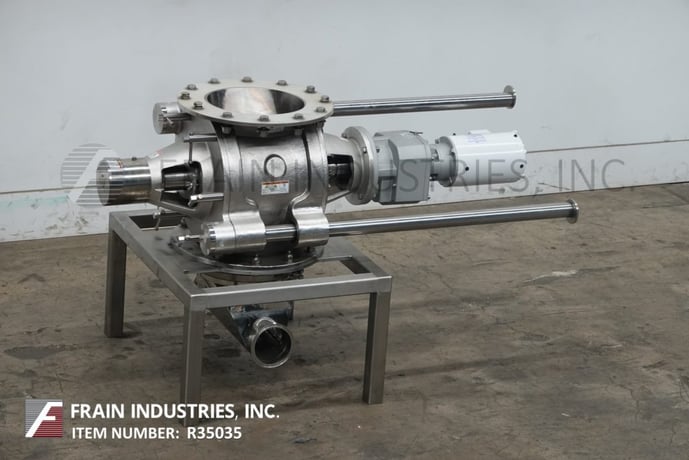 12" Meyer #KIP, 316 Stainless Steel, rotary airlock, with a 12" dia inlet & outlet, 19" dia flanges, (8) - Image 1