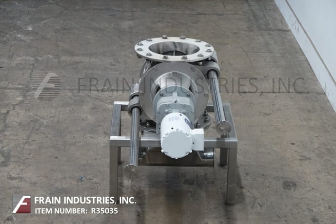 12" Meyer #KIP, 316 Stainless Steel, rotary airlock, with a 12" dia inlet & outlet, 19" dia flanges, (8) - Image 4