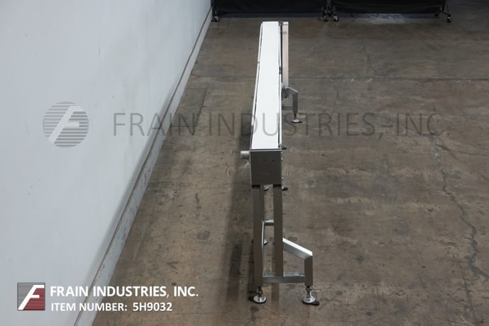 6" wide x 11.9' long, Stainless Steel table top conveyor, 38"-42" infeed & discharge range, 1 HP, mounted on - Image 4