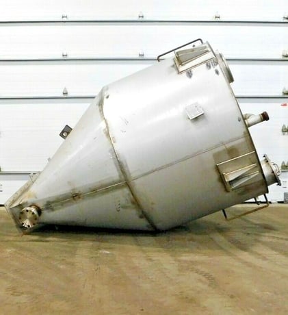 Tricor Metal, Stainless Steel hopper / screw conveyor, 79" dia., 54" straight wall, 48" x 11" bottom opening - Image 2