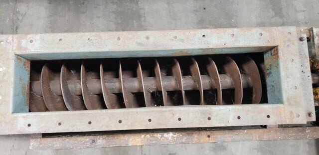 Tricor Metal, Stainless Steel hopper / screw conveyor, 79" dia., 54" straight wall, 48" x 11" bottom opening - Image 6