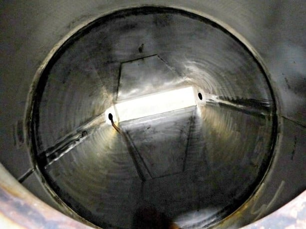Tricor Metal, Stainless Steel hopper / screw conveyor, 79" dia., 54" straight wall, 48" x 11" bottom opening - Image 10