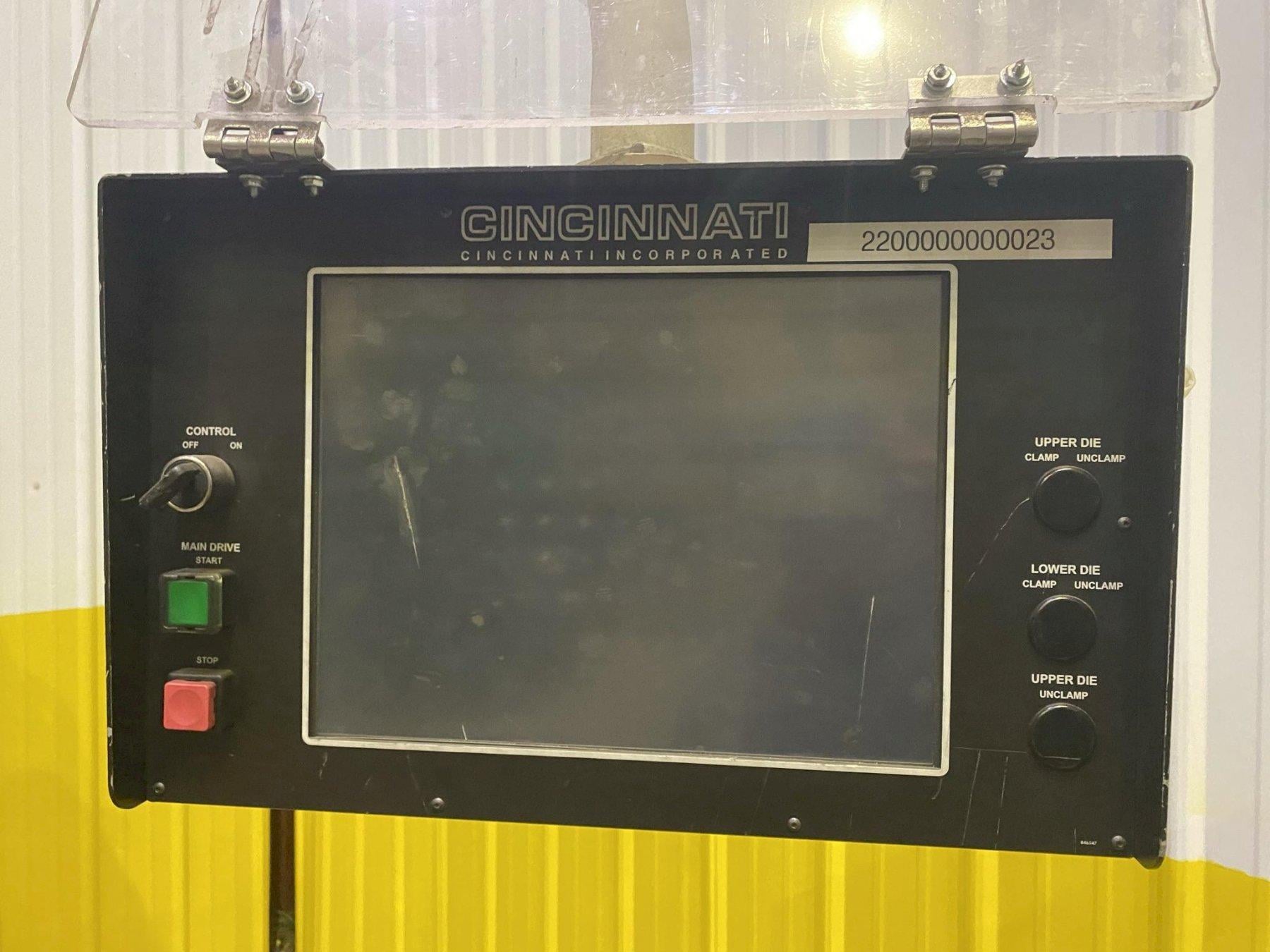 175 Ton, Cincinnati #175FMII, hydraulic CNC press brake, 10' overall, 102" between housing, 48" backgauge - Image 6