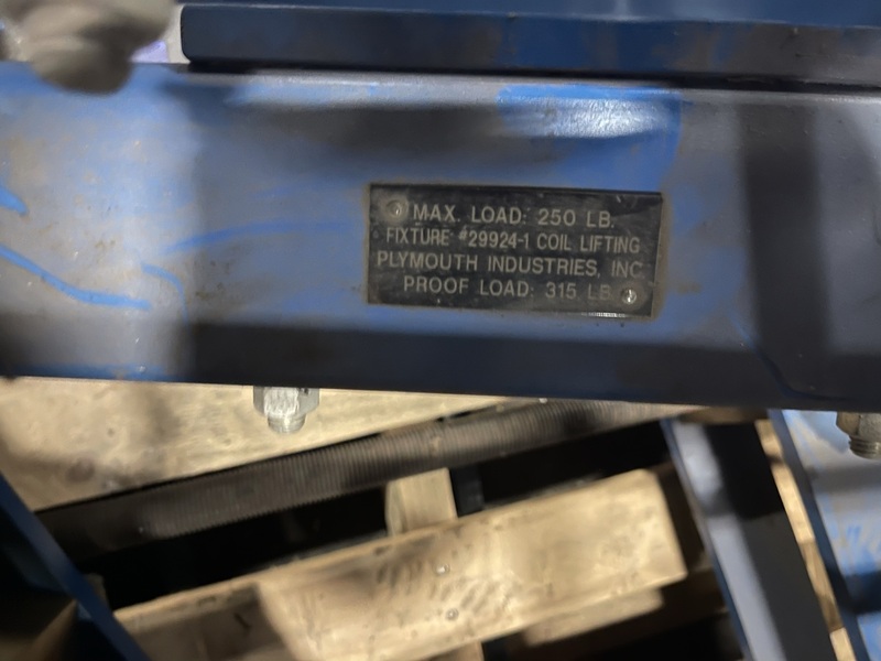 250 lb. Plymouth Industries, coil lifter, drum lifter material handling (4 available) - Image 2