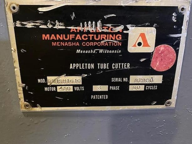 120" Appleton #D21SH1010, automatic tube core cutter, 6" dia core - Image 6