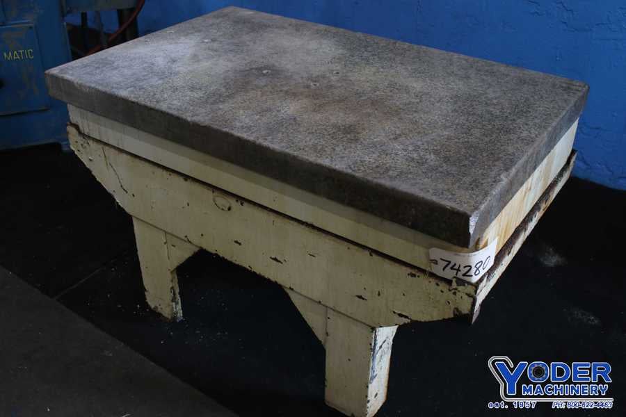 30" x 48" Granite plate, ledges on all 4 sides, on stand, #74280 - Image 2