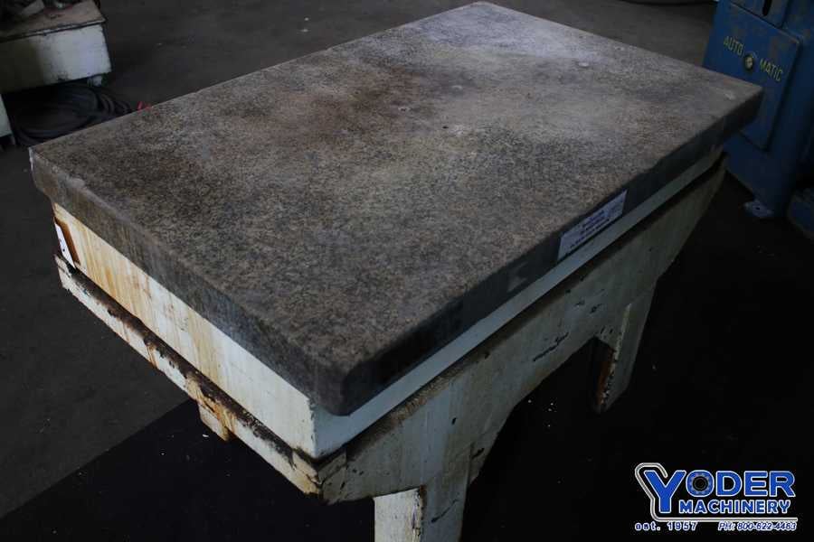 30" x 48" Granite plate, ledges on all 4 sides, on stand, #74280 - Image 4