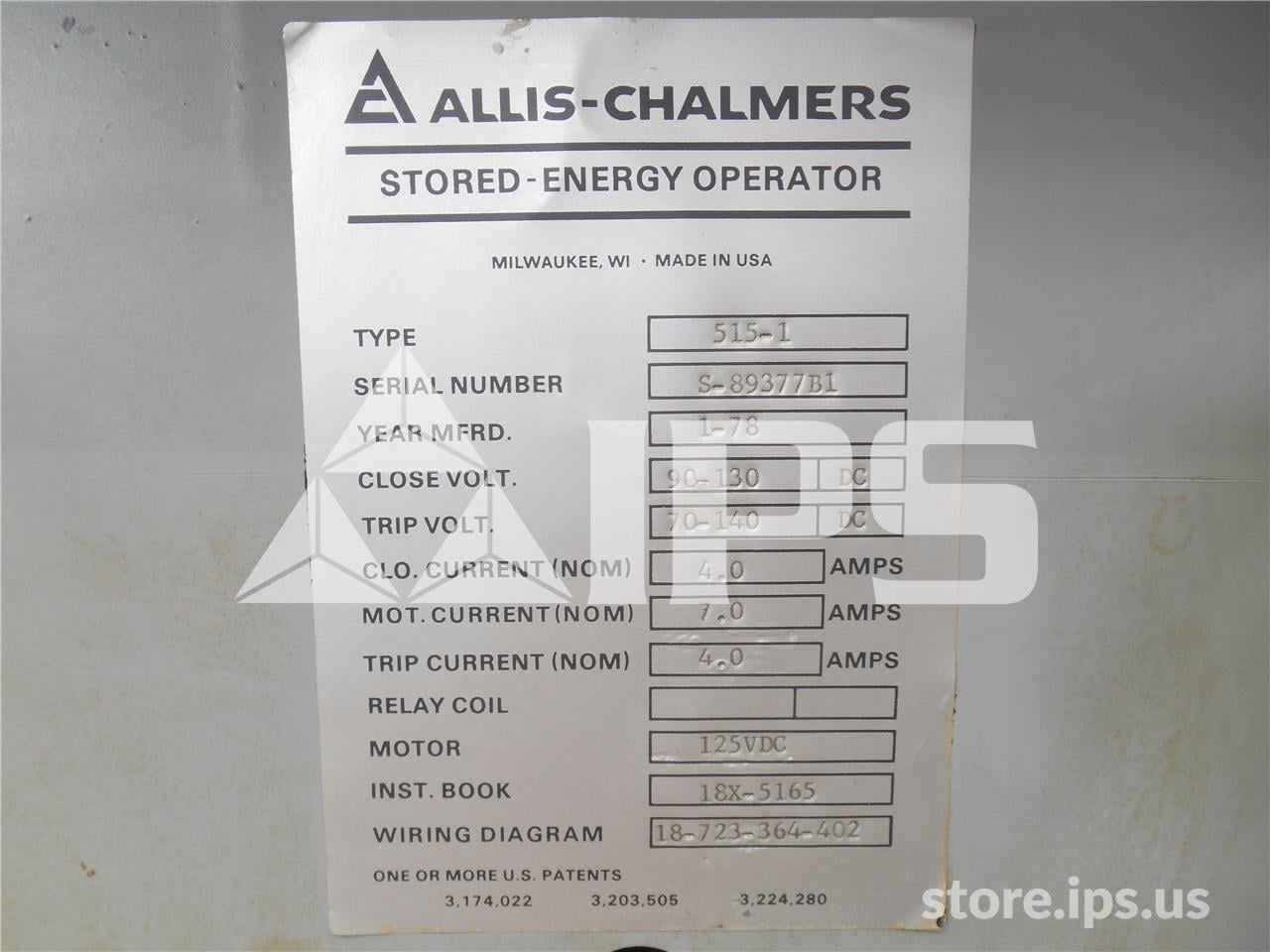 1200 Amps AC Ruptair Ma-250c1 (ma) 125 Volts DC Control, 515-1 Mech - Image 2