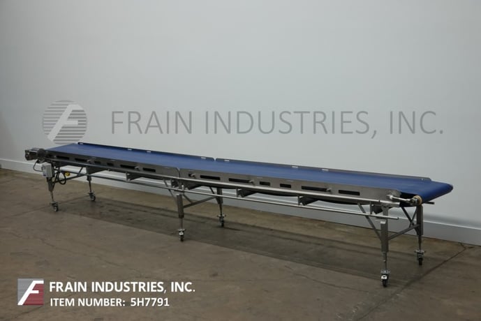 23" wide x 20.6' long, Dorner, Stainless Steel belt conveyor, food grade belt, 35" infeed & discharge height - Image 5