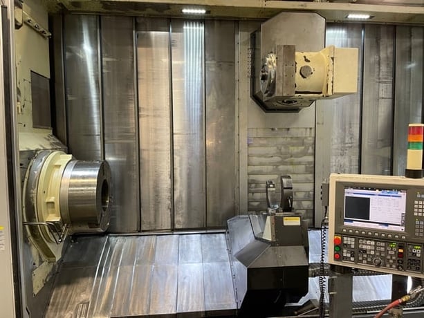 Okuma #Multus-B750W/4000, 41.3" swing, 24" chuck, OSP-P200L, rigid tap, Steady Rest, 2010 - Image 5