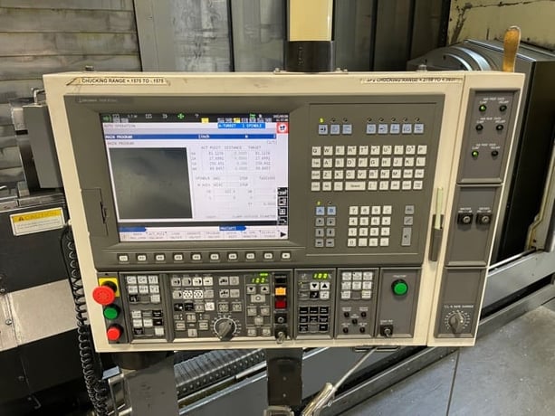 Okuma #Multus-B750W/4000, 41.3" swing, 24" chuck, OSP-P200L, rigid tap, Steady Rest, 2010 - Image 9