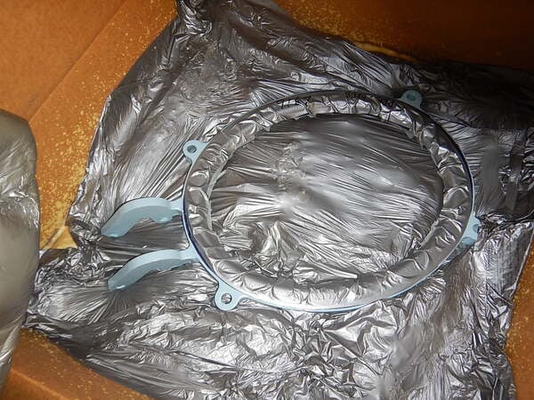 14" x 18" Reglassed glass lined Pro Ring with spring assist hinge, 4-ears - Image 1