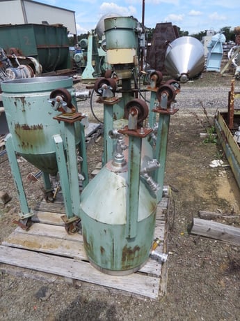 Schold, 20 gallon Stainless Steel post mixer, 5 HP variable speed belt drive, open top/cone bottom - Image 4