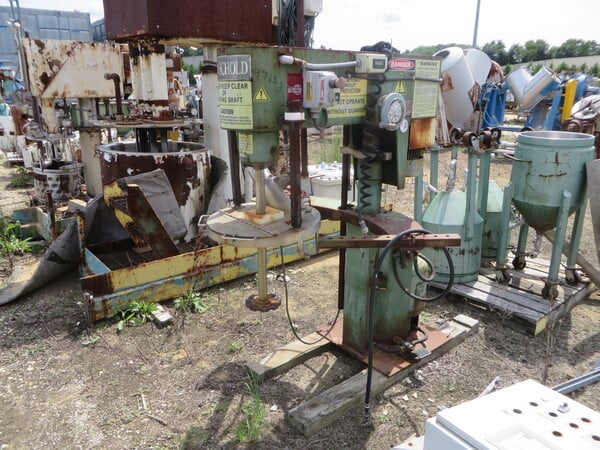 Schold, 20 gallon Stainless Steel post mixer, 5 HP variable speed belt drive, open top/cone bottom - Image 6