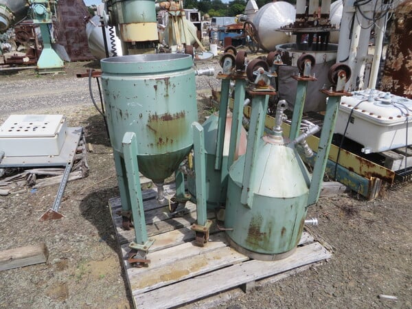 Schold, 20 gallon Stainless Steel post mixer, 5 HP variable speed belt drive, open top/cone bottom - Image 8