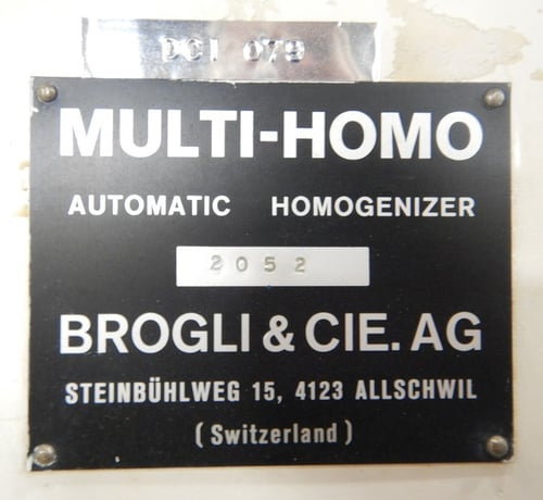 Brogli #15-BTA, 50 liter homogenizer, 1 HP, s/n 1797806 - Image 2
