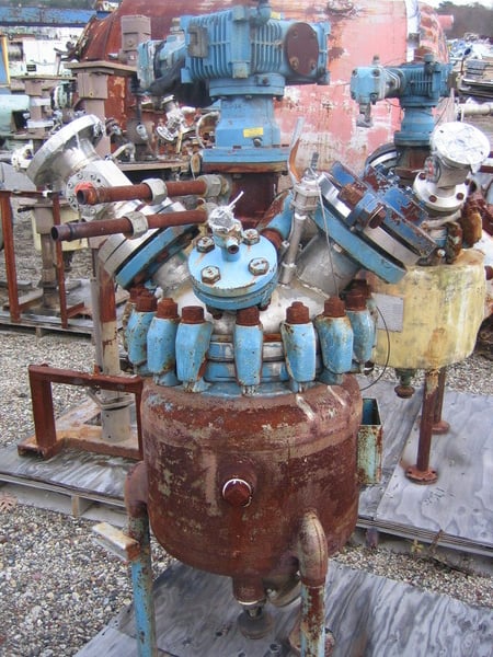 10 gallon Pfaudler, 316 Stainless Steel reactor, 300 psi/fv internal, 165 psi jacket, clamp top - Image 6