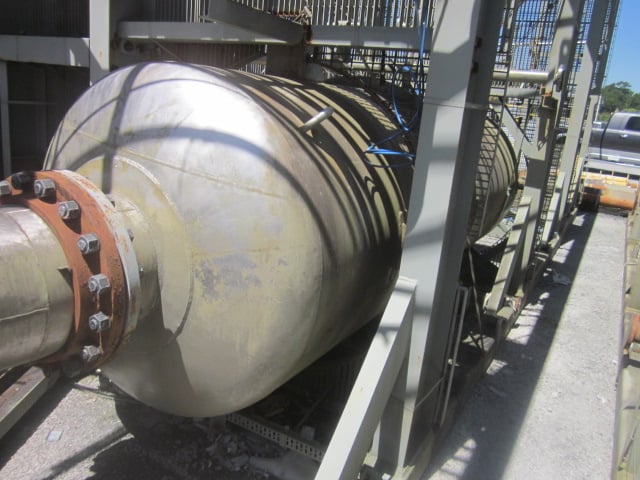 1393 gallon Praj, vertical 304L Stainless Steel pressure vessel, 25 psi/fv, unused, 2008 - Image 1