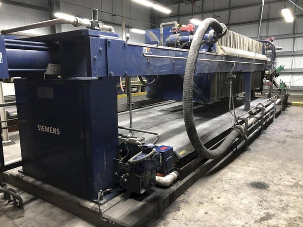 59" Siemens #1500N32-64/90-125/175SYLC, 1500mm filter press, S/N F008178, Siemens PLC Control - Image 3