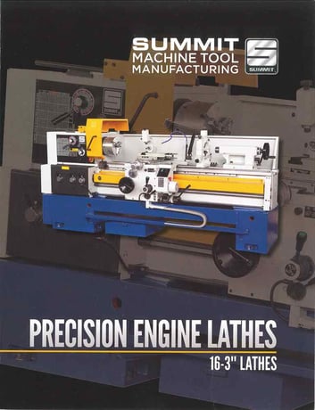 16"/25" x 60" Summit #16-3, 20-2000 RPM, inch/metric, 10" chk, 3-jaw, 3" hole, taper, Steady Rest & follow - Image 1