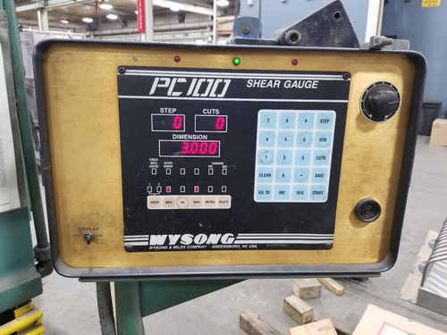 1/4" x 10' Wysong #H2510, hydraulic shear, 120" squaring arm, 55 SPM, 16 holddowns, 1990 - Image 3
