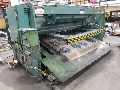 1/4" x 10' Wysong #H2510, hydraulic shear, 120" squaring arm, 55 SPM, 16 holddowns, 1990 - Image 4