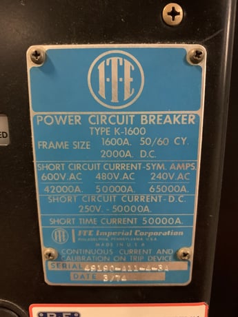 ITE #K-Line, K-3000, K-1600, main switchgear, EO/DO, 480 Volts - Image 3