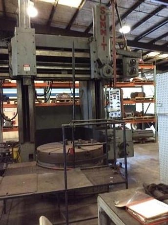 59" Summit, vertical boring mill, 59" 4-Jaw chuck, 70" Swing, 47" under rail, Ram, turret & side heads, 1976 - Image 1