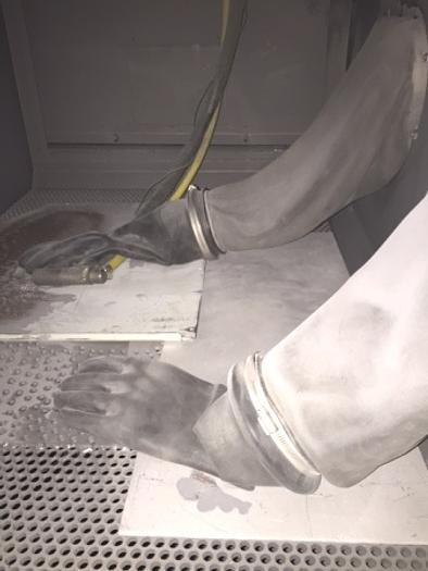 Pangborn #EN-7, Blast Cabinet, lights, gloves, blast gun, Torit dust collector, viewing window, manual, S/N - Image 6