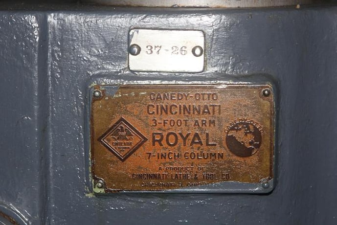 3' -7" Cincinnati, radial drill, 1" Cast Iron tapping, 1956 - Image 3