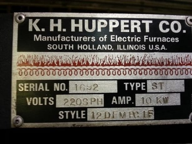 11.5" width x 8" H x 21" D KH Huppert #12DFMPC1F, Furnace - Type ST, 2000 Degree, 2004 - Image 5