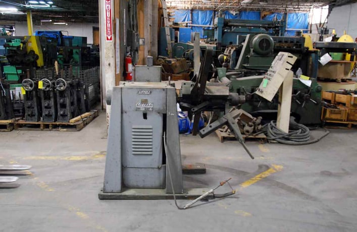 2000 lb. Littell #20-12, motorized single uncoiler, 12" width, 48" outside dimensions, 15"-20" ID, 4-arm - Image 3