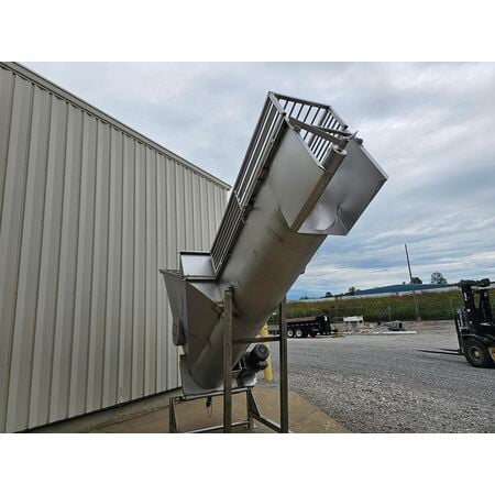 24" diameter x 12.5' long, FPEC, incline sanitary food grade screw auger conveyor, #18474 - Image 3