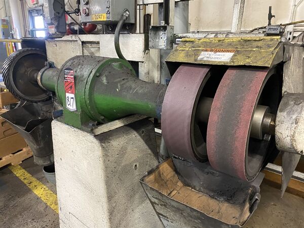 65" Setco #SPL, 2 spindle, single speed, polishing lathe, 7 HP motor, 1-1/2" arbor, 12" L btw flanges, #160068 - Image 5